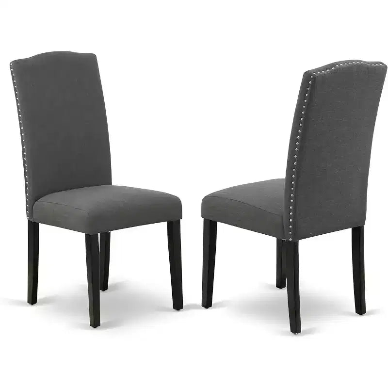 HomeStock 5 Piece Dining Set Black Table & 4 Chairs Modern Style 36x60