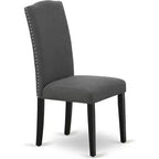 HomeStock 5 Piece Dining Set Black Table & 4 Chairs Modern Style 36x60