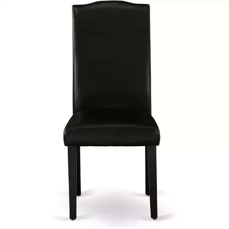 HomeStock DUEN7-BLK-69 7Pc Rectangular Dining Table And Six Chair Black
