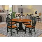 HomeStock AVDO5 BCH W 5 Piece Linen White Dining Set