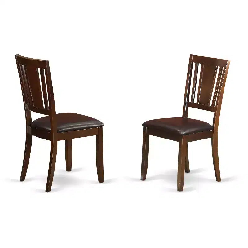 HomeStock 3 Piece Dinette Set Small Kitchen Table Chairs Mahogany Finish