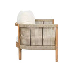 Christopher Knight Home Naveed 5-delige loungeset voor buiten van acaciahout met gevlochten touw en kussens