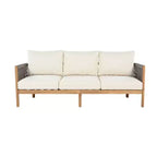 Christopher Knight Home Naveed 5-delige loungeset voor buiten van acaciahout met gevlochten touw en kussens