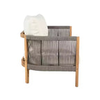 Christopher Knight Home Naveed 5-delige loungeset voor buiten van acaciahout met gevlochten touw en kussens