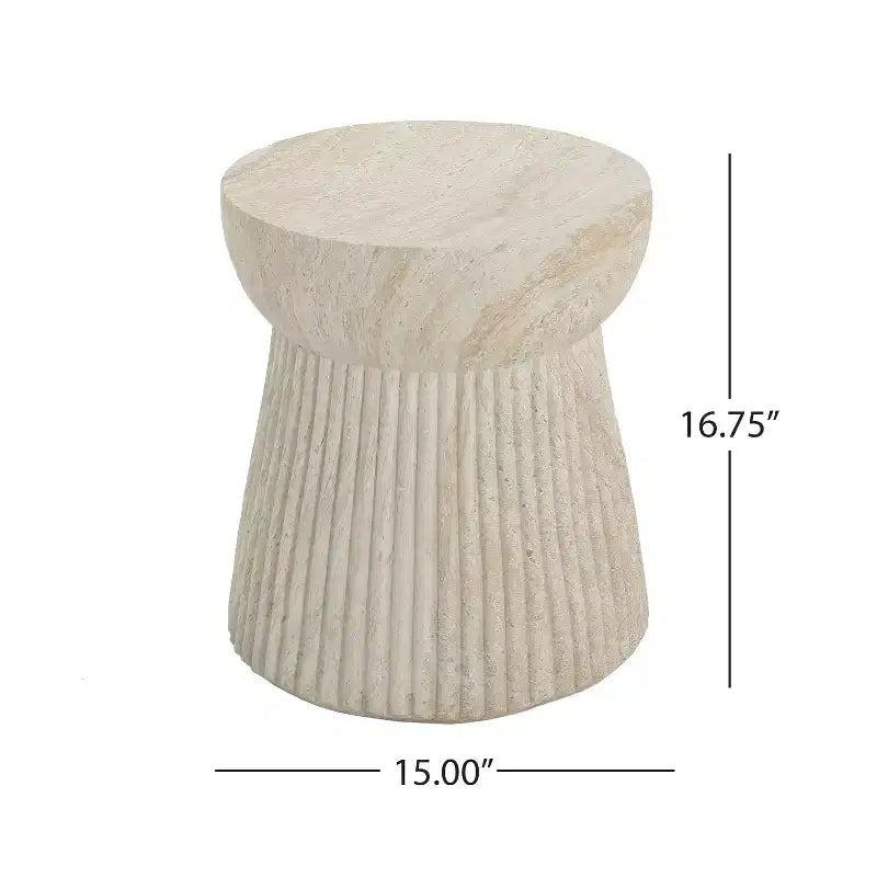 Christopher Knight Home Tito 2-delige tuinset van acaciahout en beton met bijzettafel