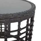 Christopher Knight Home Gulley Outdoor Wicker 3 Piece Chat Set with Cushion, White/Black