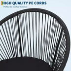 3-Piece Acapulco Patio Set  All-Weather Woven Chairs & Tempered Glass Table for Balcony/Deck