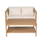 Christopher Knight Home Fraser Patio Slat Design Acacia Wood Loveseat and Coffee Table Set
