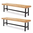 EROMMY Wooden Picnic Bench(Set of 2)