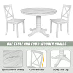 Whisen 5-Piece Dining Set with 4 Chairs