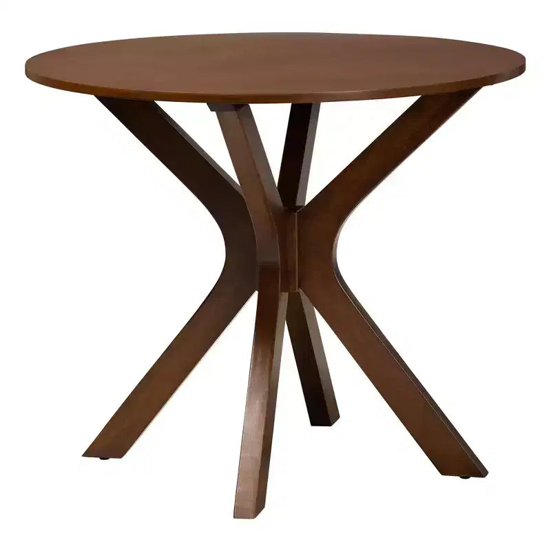 Baxton Studio Sadie moderne 5-delige eethoek van grijs en walnootkleurig hout