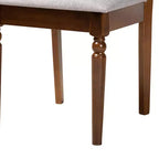 Baxton Studio Sadie Modern Grey and Walnut Brown Wood 5-Piece Dining Set