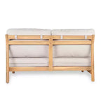 Christopher Knight Home Shane rustieke loungeset voor buiten van acaciahout met gestoffeerde loveseat en chaise longue