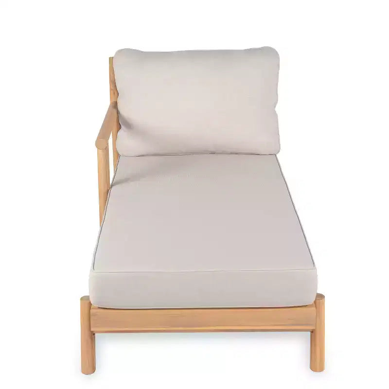 Christopher Knight Home Shane rustieke loungeset voor buiten van acaciahout met gestoffeerde loveseat en chaise longue