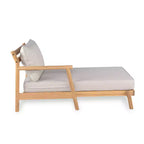 Christopher Knight Home Shane rustieke loungeset voor buiten van acaciahout met gestoffeerde loveseat en chaise longue