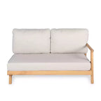 Christopher Knight Home Shane rustieke loungeset voor buiten van acaciahout met gestoffeerde loveseat en chaise longue