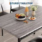 3-Piece Dining Set for 2 with Storage Rack  Metal Frame Square Table & Upholstered Chairs, Space-Saving Apartment Kitchen Set