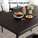 3-Piece Dining Set for 2 with Storage Rack  Metal Frame Square Table & Upholstered Chairs, Space-Saving Apartment Kitchen Set