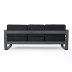 Christopher Knight Home Tiffany Outdoor Modern 6 Seater Aluminum Frame Sofa Set with Coffee Table