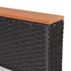 vidaXL tuinmeubelset, 7-delig, zwart poly-rattan, groot