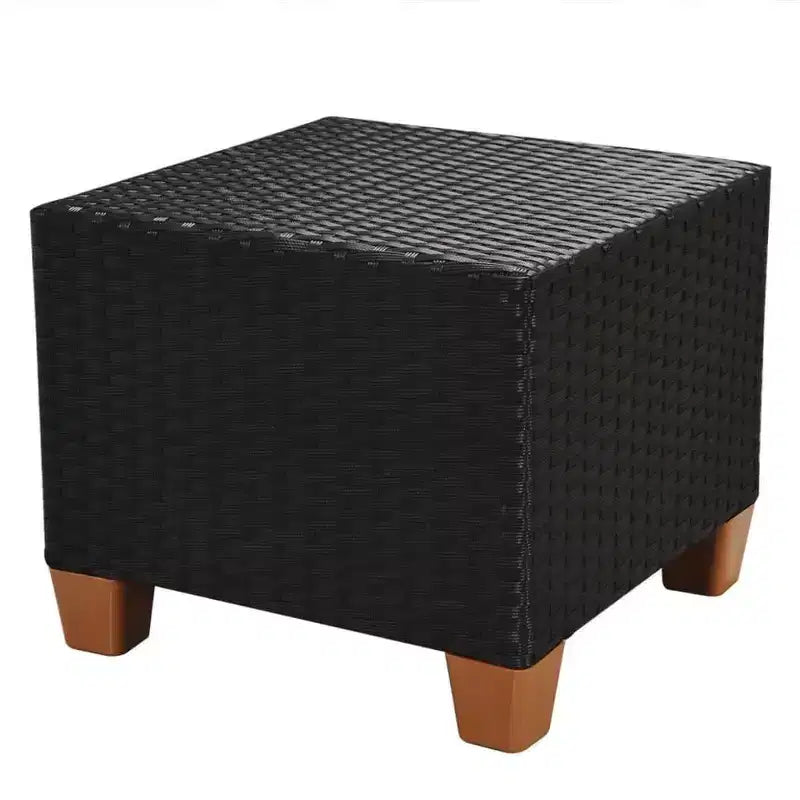 vidaXL tuinmeubelset, 7-delig, zwart poly-rattan, groot