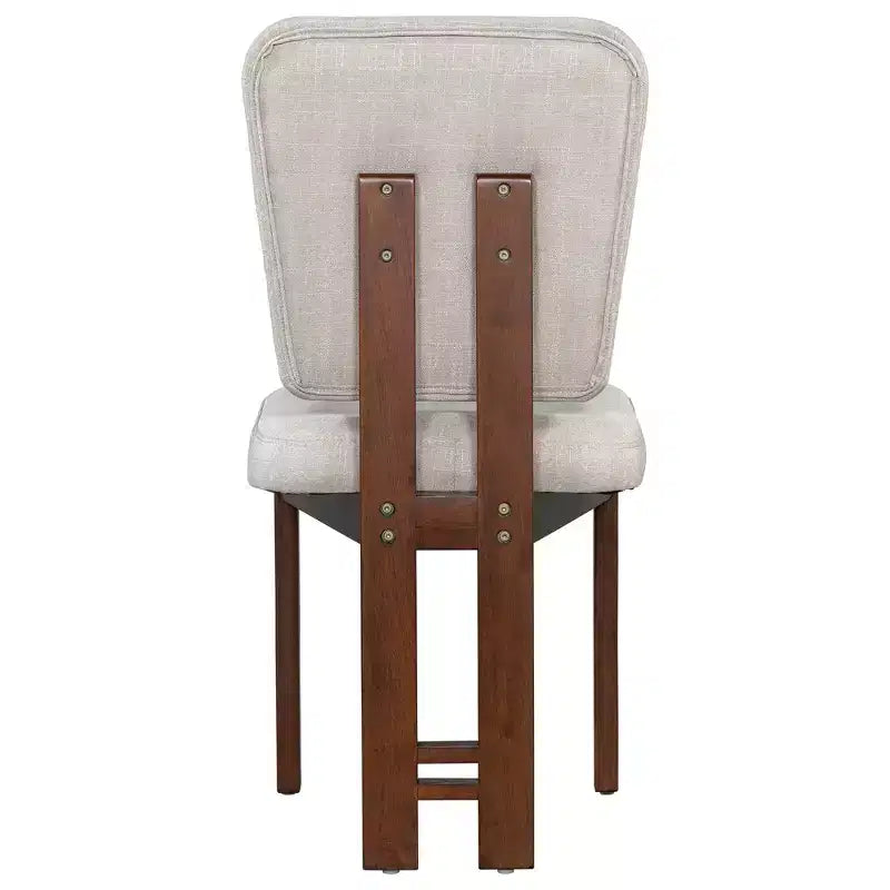 ModernLuxe 6 Piece Extendable Dining Table Set for 6, Traditional Dining Set Kitchen Table Set with 4 Upholstered Dining Chair & Bench, Espresso+Beige