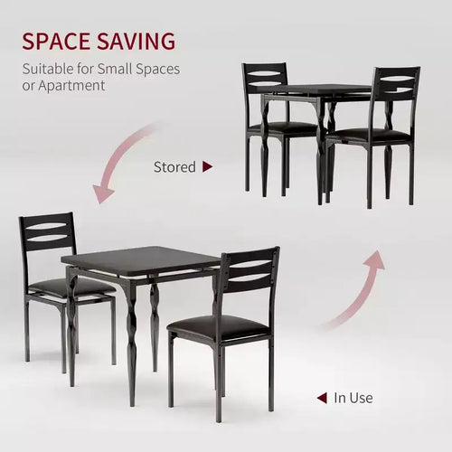 3 Piece Dining Table Set, with Spiral Legs