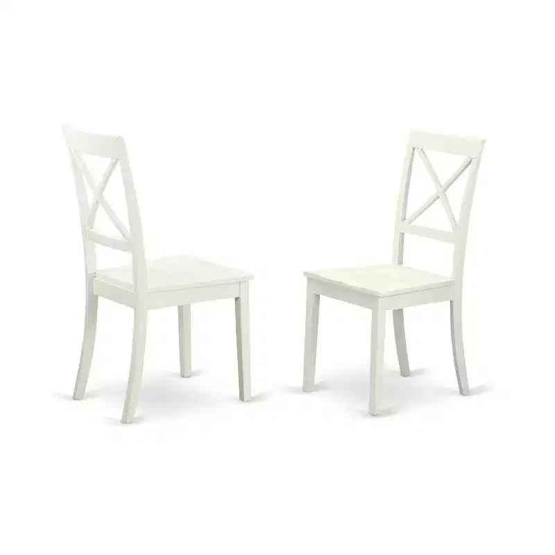 HomeStock Belmont keukentafelset – tafel plus 2 eetkamerstoelen, linnenwit
