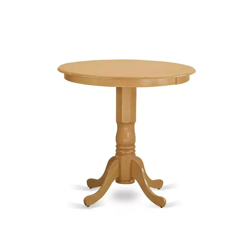 HomeStock Belmont Counter Height Set-Pub Table And Dining Chairs, Oak