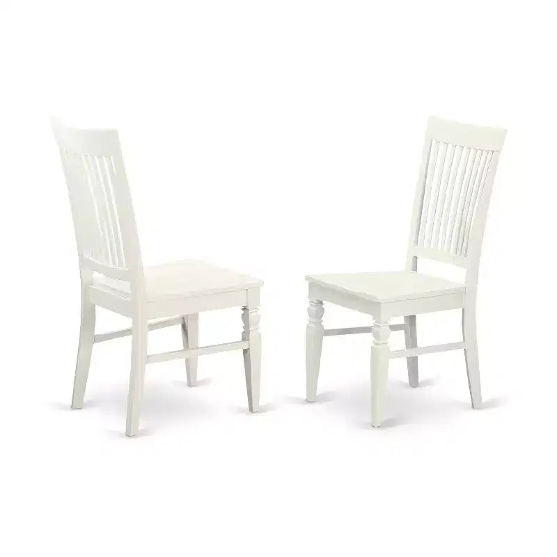 HomeStock Belmont 7-Piece Dining Table Set, White