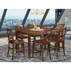HomeStock Belmont Dining Counter Height Set - High Top Table And Kitchen Bar Stool
