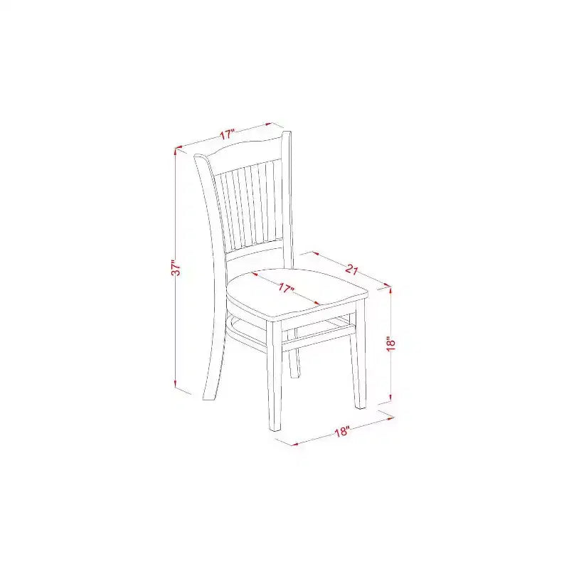 HomeStock Belmont 5-delige Keukentafel- en Stoelenset, Inclusief Ronde Eetkamertafel, Voetstuk, 4 Stoelen met Zittingen van Massief Hout, 42x42 Inch, Linnenwit