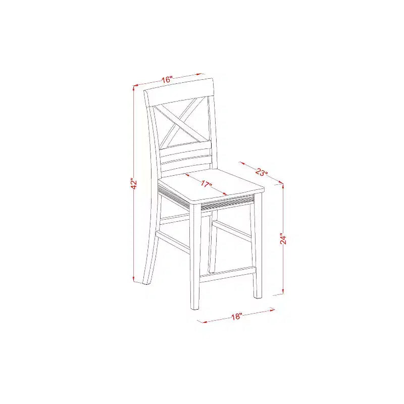 HomeStock Belmont eetset op contrahoogte – hoge tafel en eetkamerstoelen