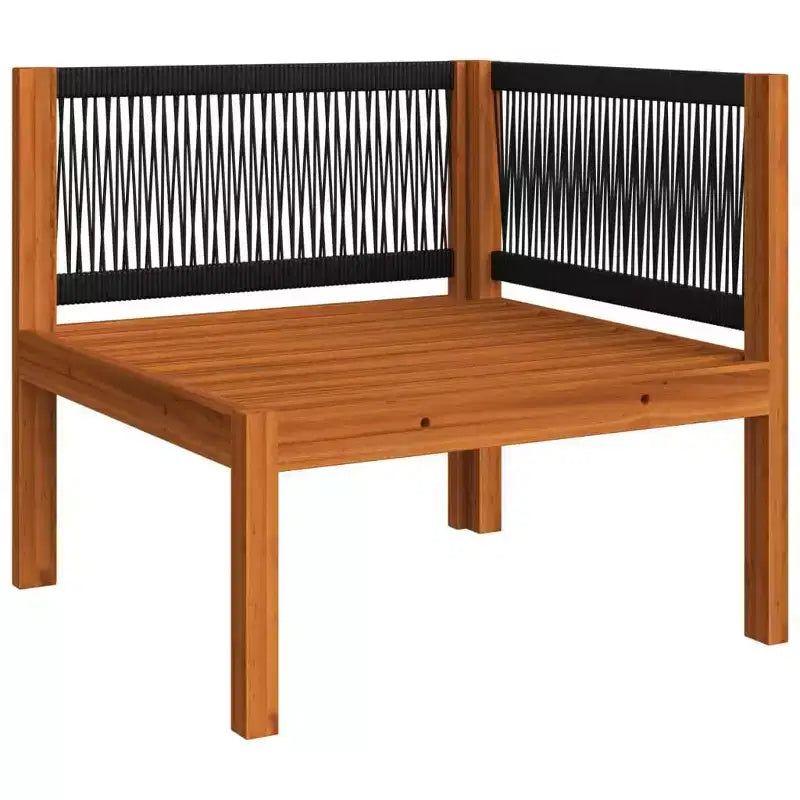 vidaXL Solid Acacia Wood 4-Piece Patio Lounge Set, Durably Constructed and Weather-Resistant with Cream Cushions for Ultimate Comfort