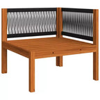 vidaXL Solid Acacia Wood 4-Piece Patio Lounge Set, Durably Constructed and Weather-Resistant with Cream Cushions for Ultimate Comfort