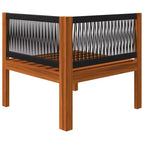 vidaXL Solid Acacia Wood 4-Piece Patio Lounge Set, Durably Constructed and Weather-Resistant with Cream Cushions for Ultimate Comfort