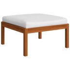 vidaXL Solid Acacia Wood 4-Piece Patio Lounge Set, Durably Constructed and Weather-Resistant with Cream Cushions for Ultimate Comfort