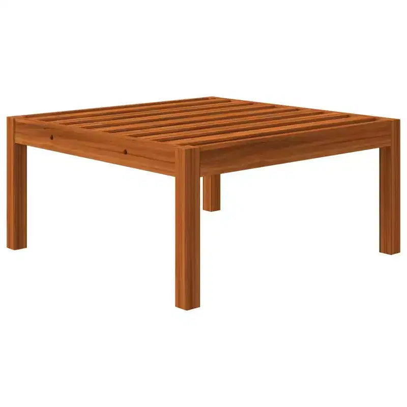 vidaXL Solid Acacia Wood 4-Piece Patio Lounge Set, Durably Constructed and Weather-Resistant with Cream Cushions for Ultimate Comfort