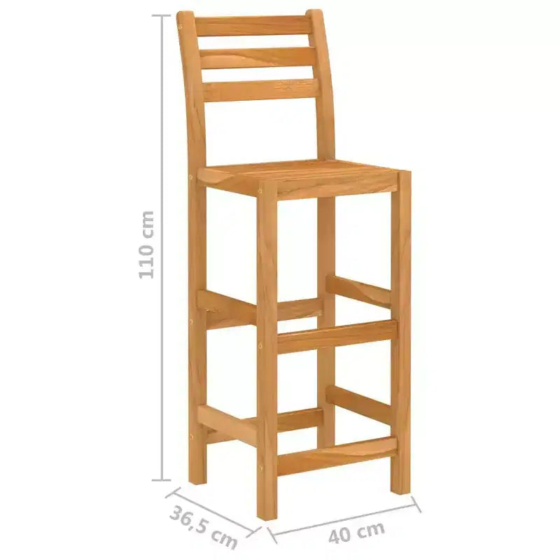 vidaXL Outdoor Bar Set Natural wood Solid acacia wood One size Durable