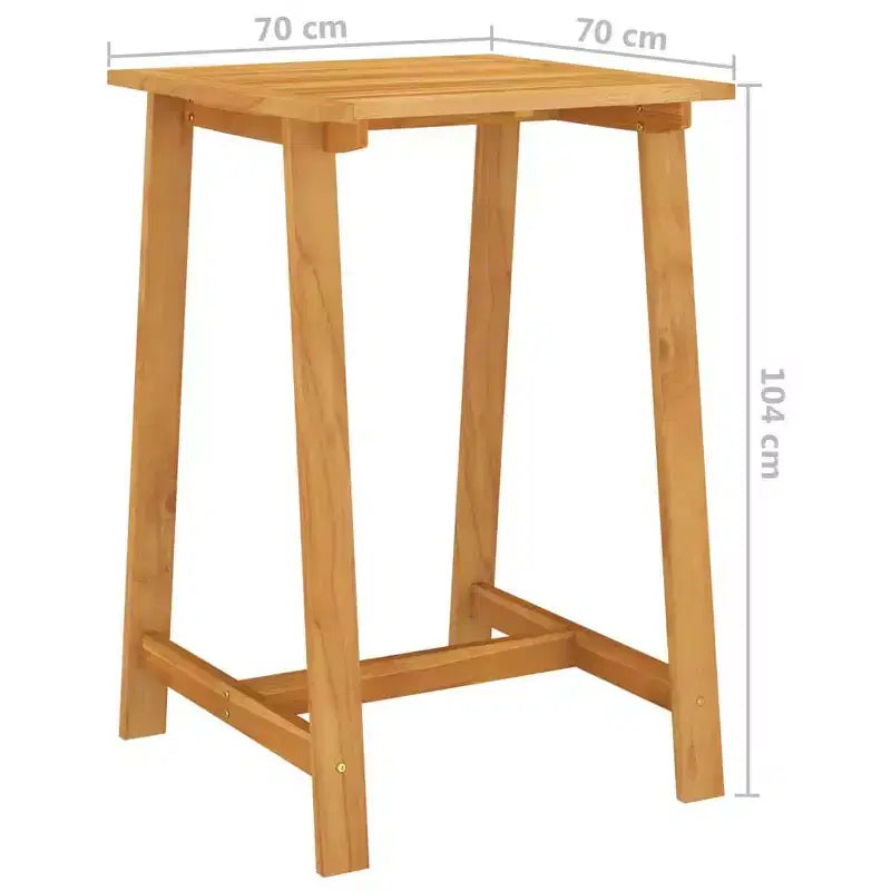 vidaXL Outdoor Bar Set Natural wood Solid acacia wood One size Durable