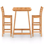 vidaXL Outdoor Bar Set Natural wood Solid acacia wood One size Durable