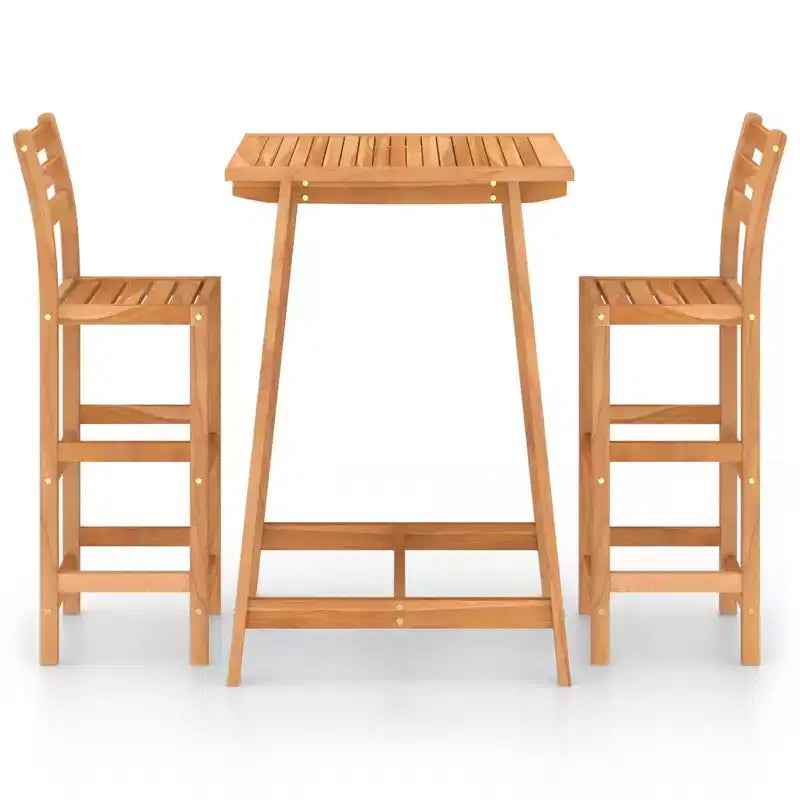 vidaXL Outdoor Bar Set Natural wood Solid acacia wood One size Durable