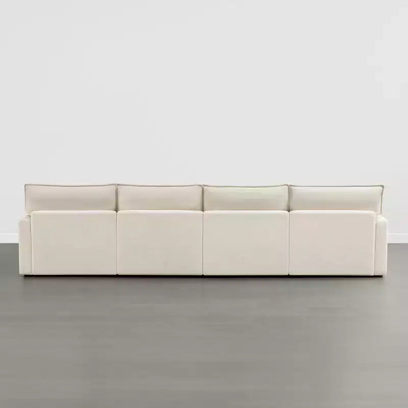 Spruce & Spring Modular Couch Oversized Sectional Sofa for Living Room, Taupe-2PC+Ottoman