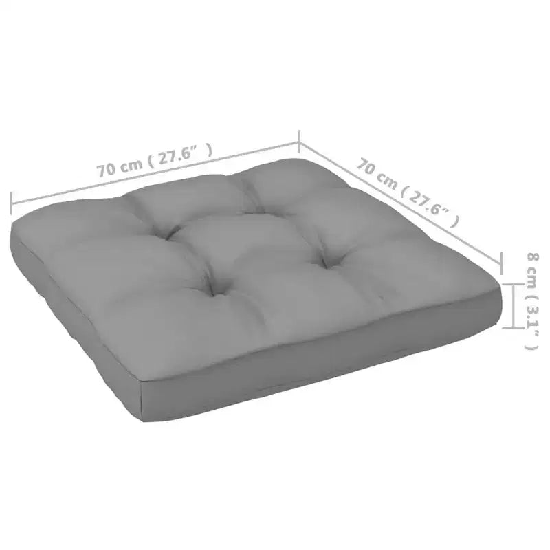 vidaXL Patio Lounge Set Outdoor Sofas with Cushions Solid Wood Pine - Natural With Cushion