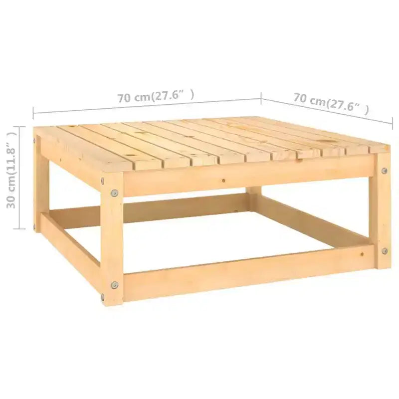 vidaXL Patio Lounge Set Outdoor Sofas with Cushions Solid Wood Pine - Natural With Cushion