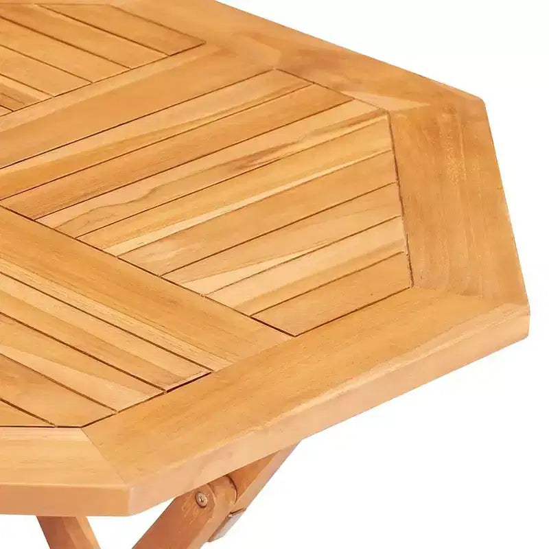 vidaXL Garden Dining Set Natural Wood Solid Teak Wood Medium Foldable