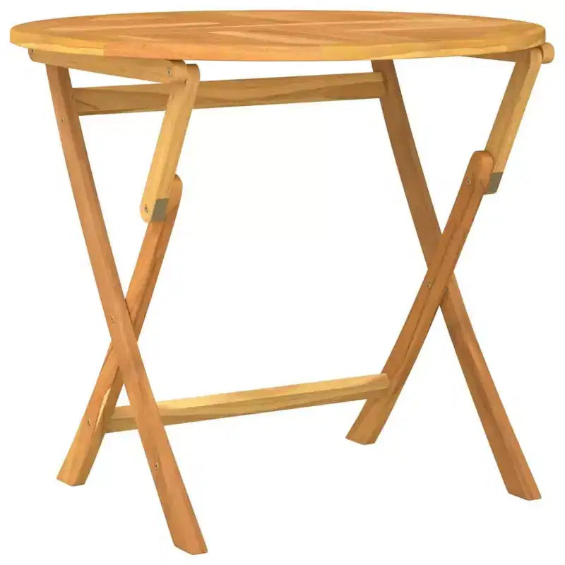 vidaXL Garden Dining Set Natural Teak Solid Teak Wood Regular Foldable