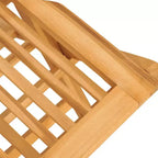 vidaXL Garden Dining Set Natural Teak Solid Teak Wood Medium Foldable