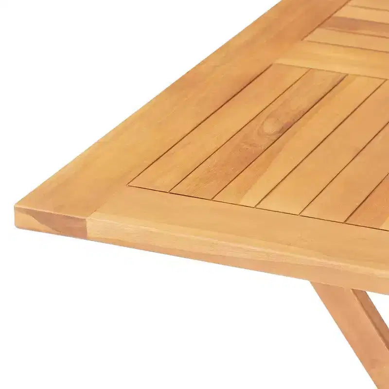 vidaXL Garden Dining Set Natural Teak Solid Teak Wood Medium Foldable