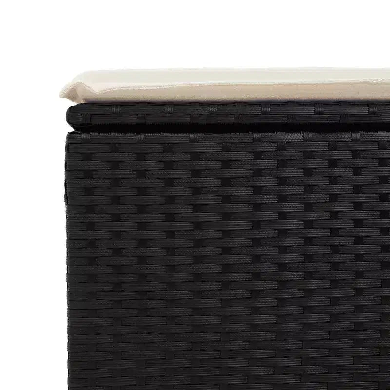vidaXL grote, afneembare tuinbankset van zwart PE-rattan